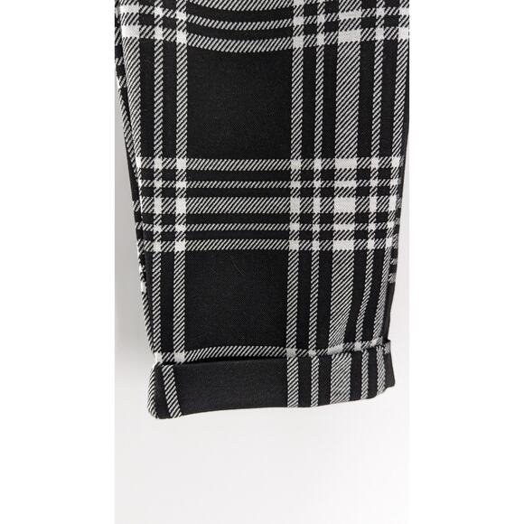 H&M Black & White Check Plaid Pants Trousers Size Small - Picture 4 of 9